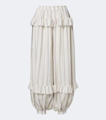 Ruffled striped silk-blend balloon pants - Chloe - Modalova