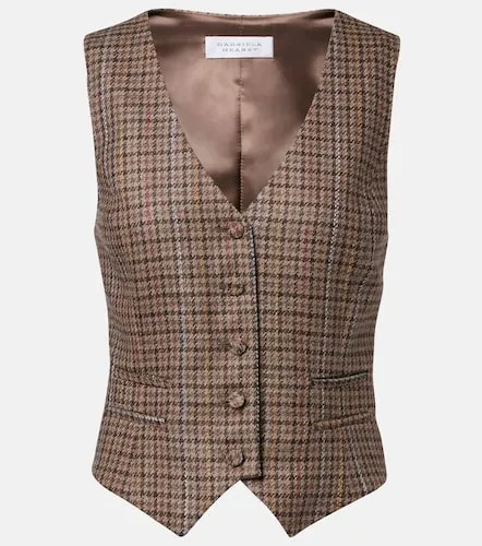 Coleridge houndstooth wool and silk vest - Gabriela Hearst - Modalova