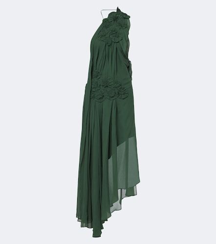 Vestido de cóctel de seda con aplique floral - Victoria Beckham - Modalova