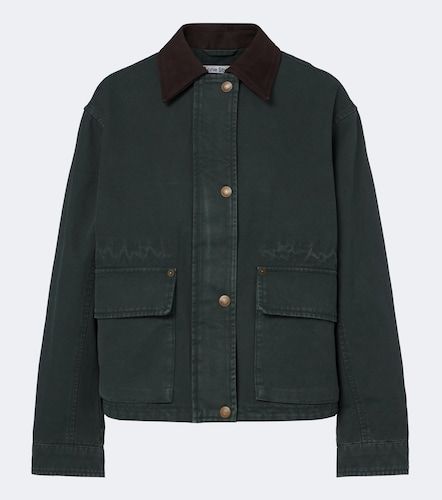 Chaqueta de lona de algodón con ante - Acne Studios - Modalova
