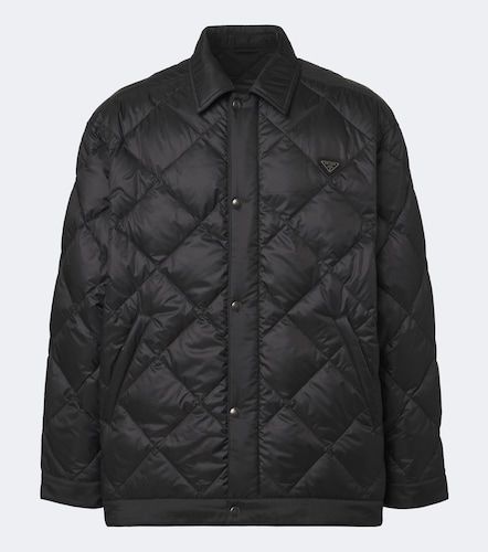 Chaqueta de plumas acolchada con logo - Prada - Modalova