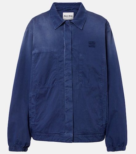 Chaqueta de sarga de algodón - Miu Miu - Modalova