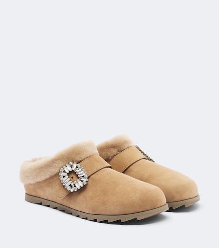 Slidy Viv' shearling-lined suede mules - Roger Vivier - Modalova