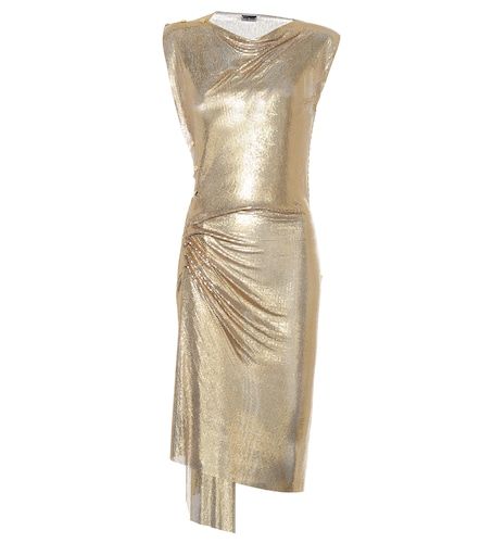 Vestido drapeado de malla metálica - Rabanne - Modalova