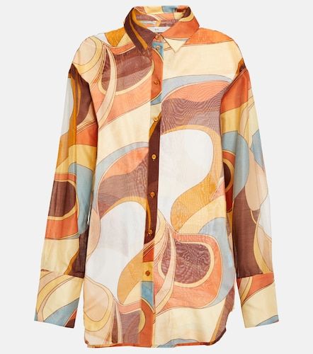 Camicia in cotone e seta con stampa - SIR - Modalova