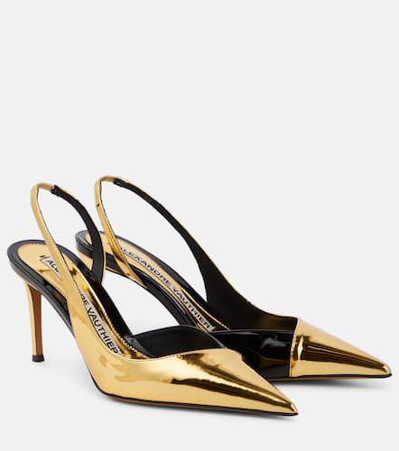 Metallic faux leather slingback pumps - Alexandre Vauthier - Modalova