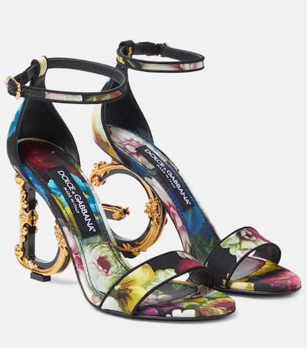 Baroque DG floral charmeuse sandals - Dolce&Gabbana - Modalova