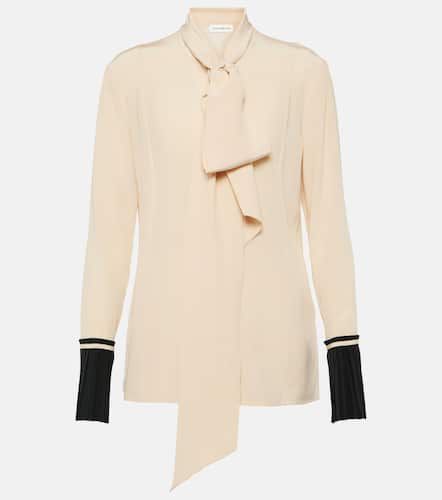 Bow tie-neck silk crÃªpe blouse - Victoria Beckham - Modalova