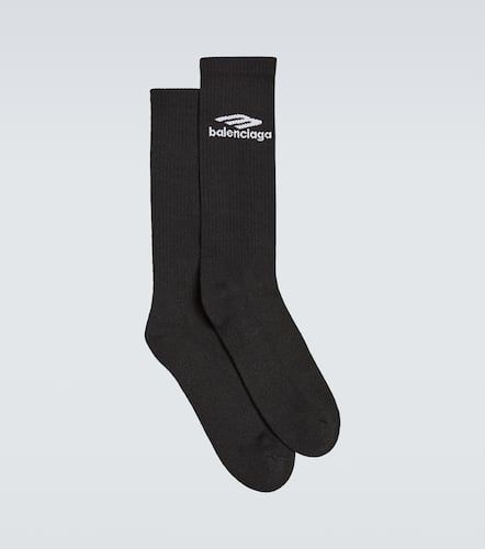 B Sports Icon ribbed-knit ski socks - Balenciaga - Modalova