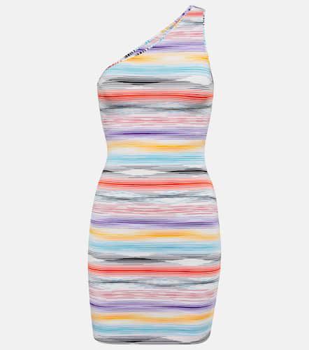 Striped one-shoulder knit minidress - Missoni Mare - Modalova