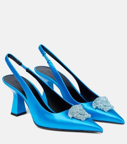 La Medusa satin slingback pumps - Versace - Modalova