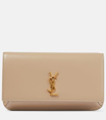 Cassandre leather phone pouch - Saint Laurent - Modalova