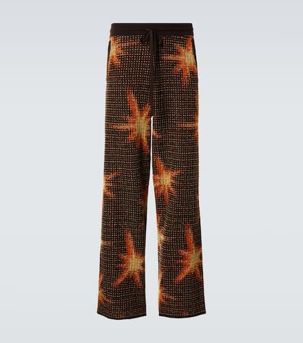 Printed wool-blend sweatpants - Dries Van Noten - Modalova