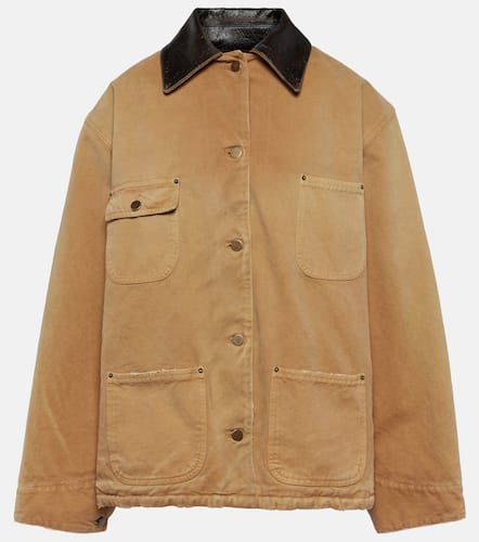 Oversized cotton canvas jacket - Prada - Modalova