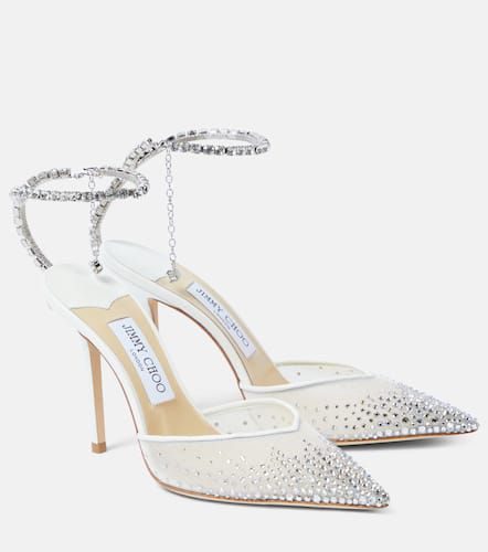 Saeda 100 embellished satin pumps - Jimmy Choo - Modalova