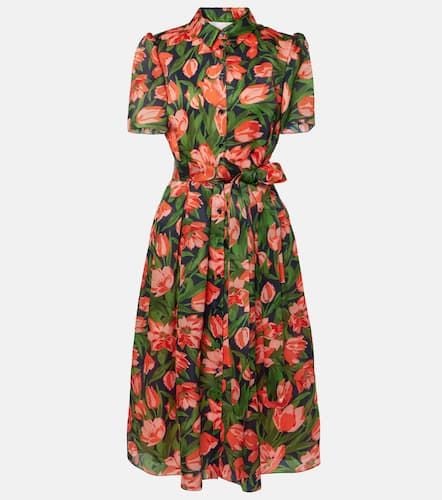 Floral silk shirt dress - Carolina Herrera - Modalova