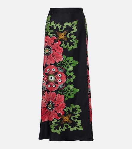 Sarong floral silk twill wrap skirt - La DoubleJ - Modalova