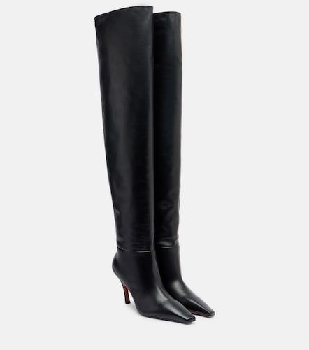 Botas mosqueteras Jamie 80 de piel - Amina Muaddi - Modalova
