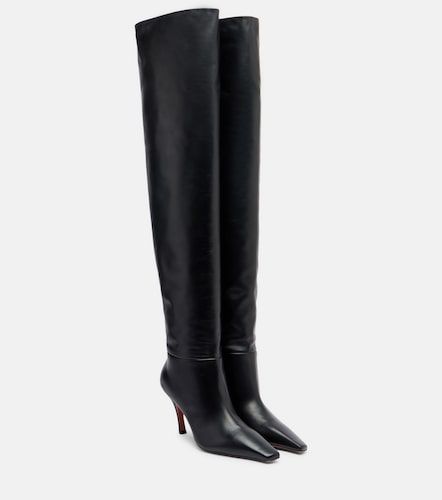 Botas mosqueteras Jamie 80 de piel - Amina Muaddi - Modalova