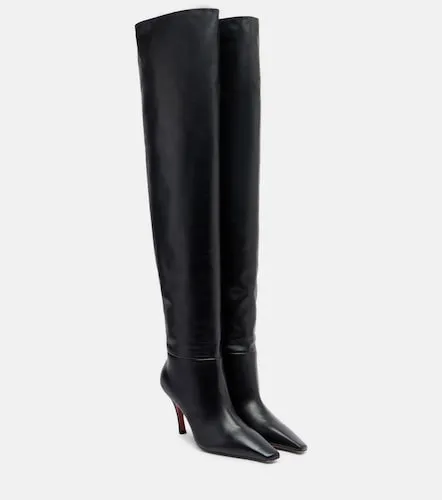 Jamie 80 leather over-the-knee boots - Amina Muaddi - Modalova