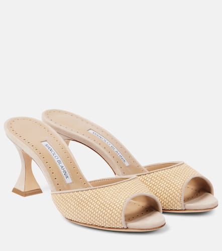 Jadara 70 raffia mules - Manolo Blahnik - Modalova