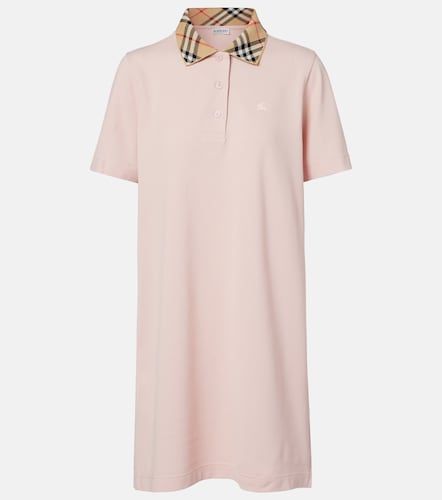 Abito polo Check in cotone - Burberry - Modalova