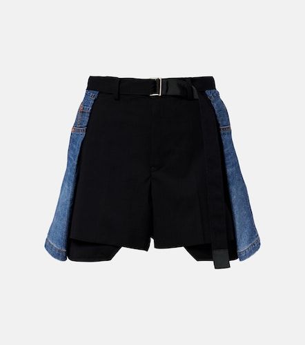 Sacai Shorts de denim con paneles - Sacai - Modalova