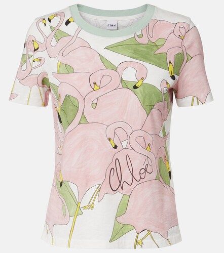 Chloé Camiseta de jersey de algodón estampada - Chloe - Modalova