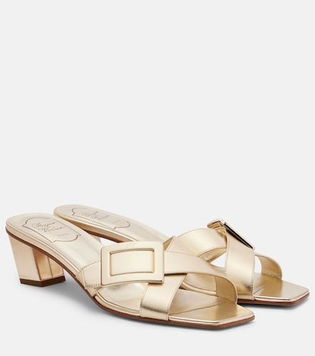 Metallic leather sandals - Roger Vivier - Modalova
