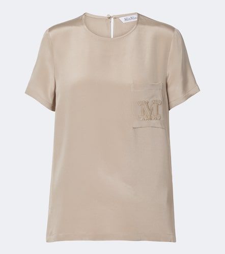 Max Mara Top de seda con logo - Max Mara - Modalova