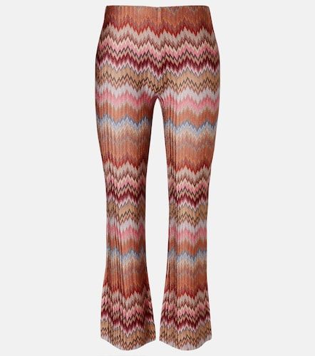 Zigzag high-rise cropped slim pants - Missoni - Modalova