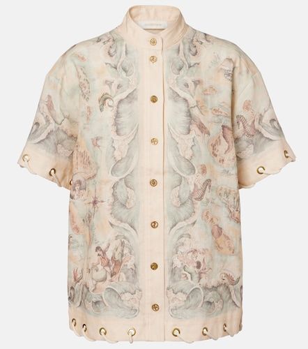 Zimmermann Camisa de lino estampada - Zimmermann - Modalova
