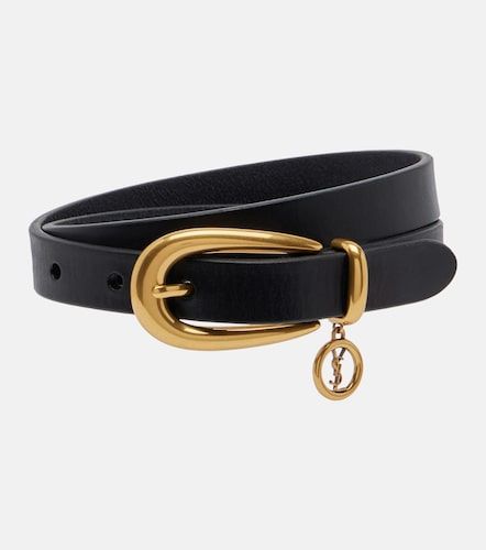 Cassandre leather belt - Saint Laurent - Modalova