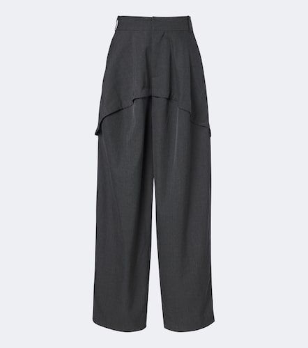 Loewe Paneled wool wide-leg pants - Loewe - Modalova