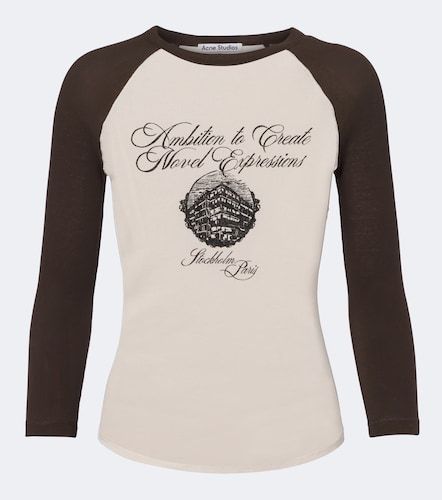 Camiseta de jersey de algodón con logo - Acne Studios - Modalova