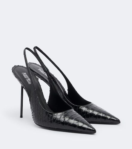 Lydia croc-effect leather slingback pumps - Paris Texas - Modalova