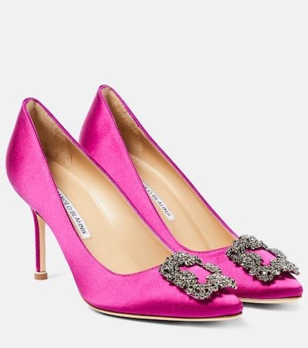 Hangisi 90 embellished satin pumps - Manolo Blahnik - Modalova