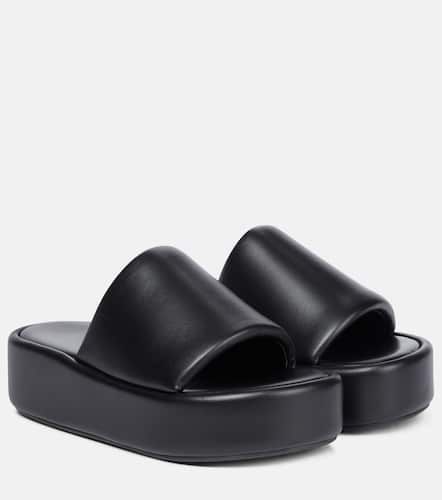 Rise leather platform slides - Balenciaga - Modalova