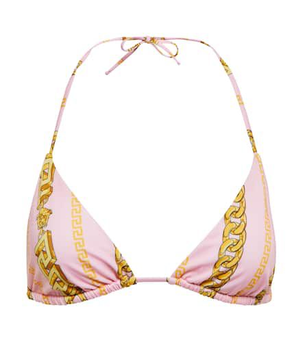 Bedrucktes Bikini-Oberteil aus Jersey - Versace - Modalova