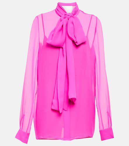 Quinn tie-neck silk chiffon blouse - Costarellos - Modalova