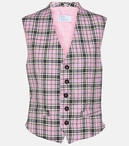 Checked wool vest - Giuseppe di Morabito - Modalova
