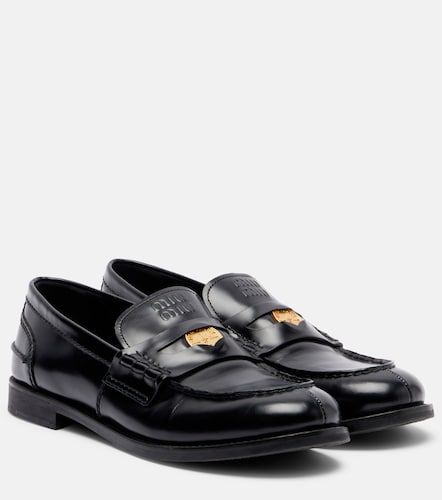 Miu Miu Loafers aus Leder - Miu Miu - Modalova
