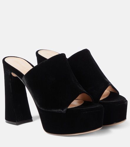 Mules Holly de terciopelo con plataforma - Gianvito Rossi - Modalova