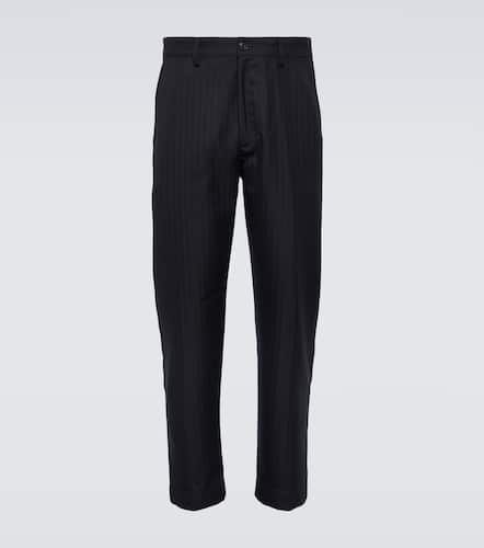 Pantaloni regular in misto lana a righe - Dries Van Noten - Modalova