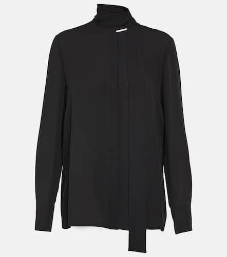 Blusa en georgette de seda con lazada - Valentino - Modalova