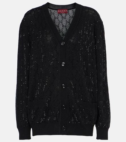 Gucci GG Crystal wool cardigan - Gucci - Modalova