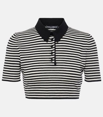 Cropped Poloshirt aus Wolle - Dolce&Gabbana - Modalova