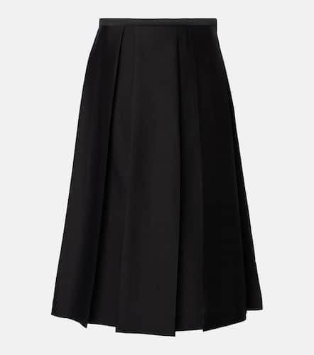 Pleated wool and silk midi skirt - Toteme - Modalova