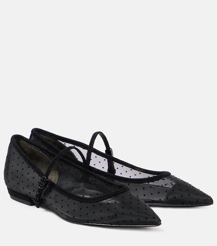 Mary-Jane-Ballerinas aus Mesh mit Veloursleder - Tory Burch - Modalova