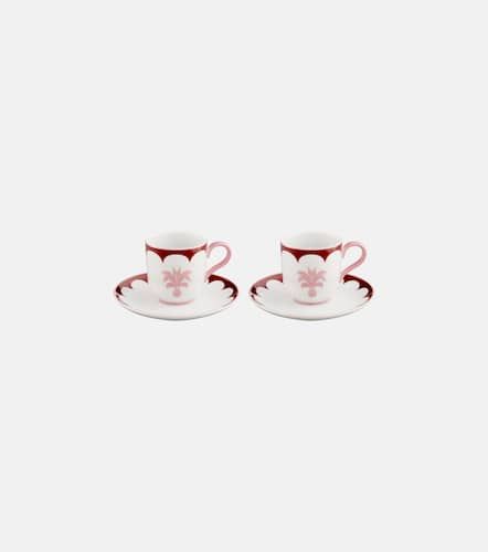Set Jaipur aus zwei Espressotassen und Untertassen - Aquazzura Casa - Modalova